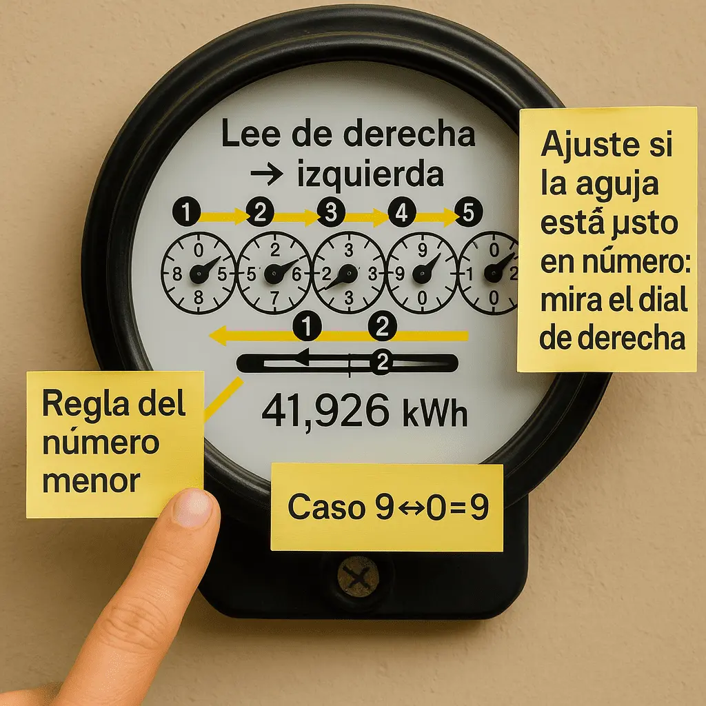 Lectura paso a paso (orden, regla del número menor y caso 9↔0)