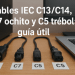 IEC C13/C14, C7 “ochito” y C5 “trébol”: cables de alimentación para electrónica