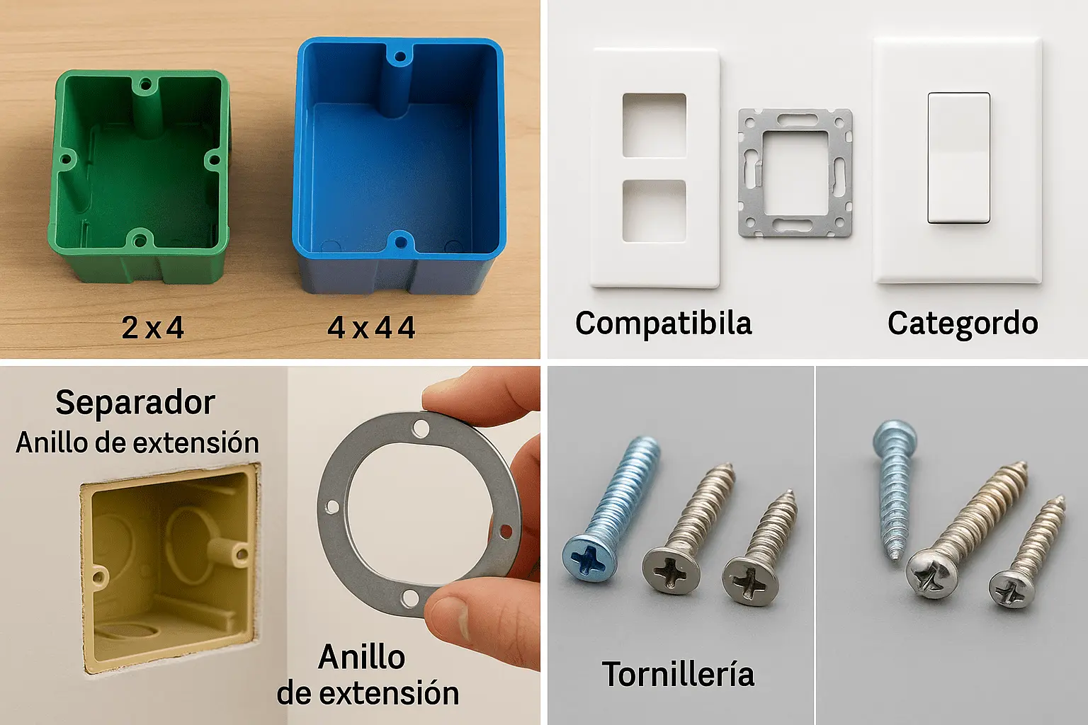 Cajas eléctricas y embellecedores medidas, profundidad y elección según muro