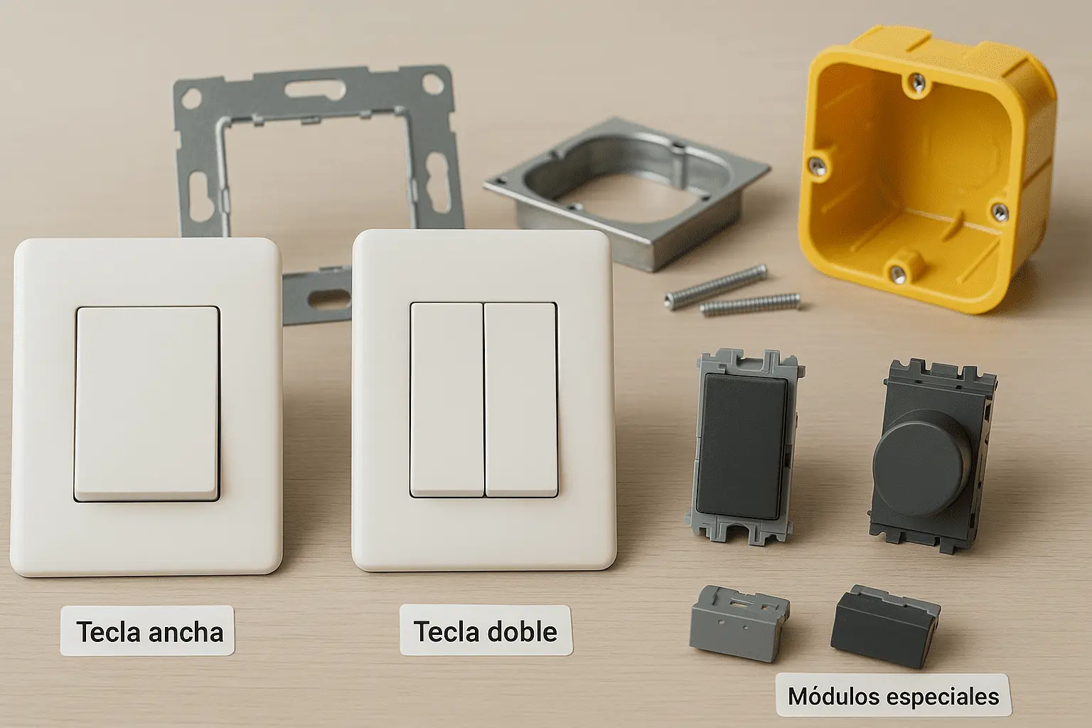 Tecla ancha vs doble: compatibilidad y módulos