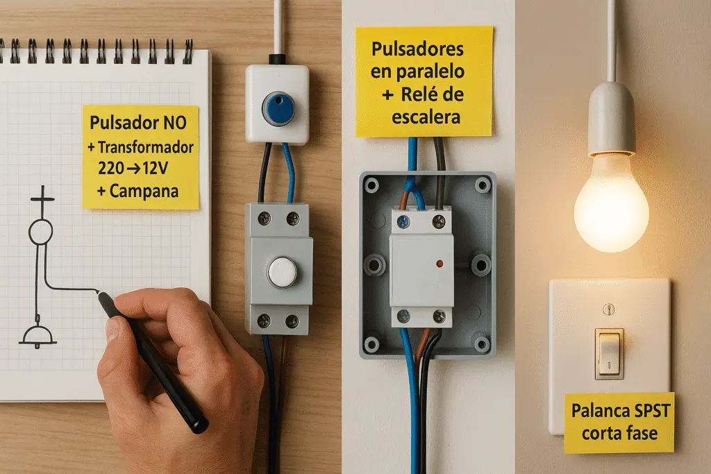 Esquemas básicos (visión general — ver normativa local)